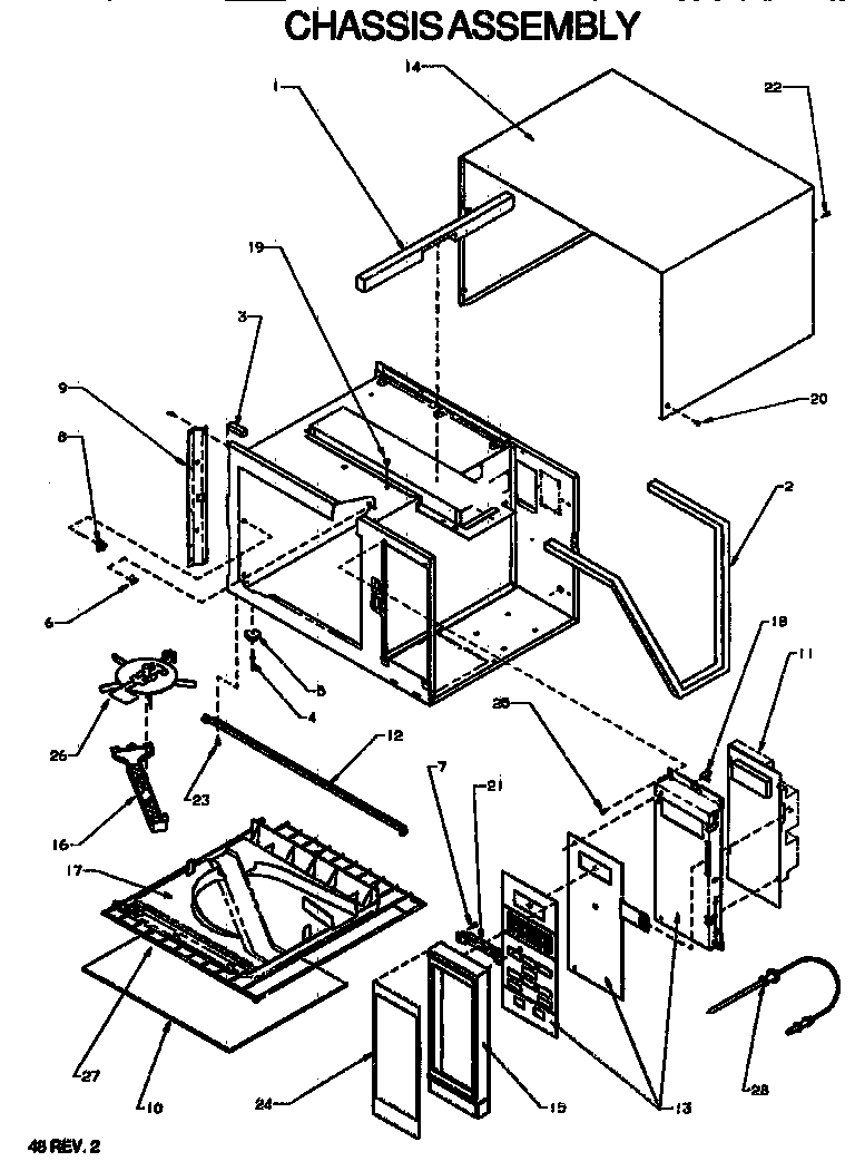 Amana RS560SS-P7836104M chassis assembly diagram