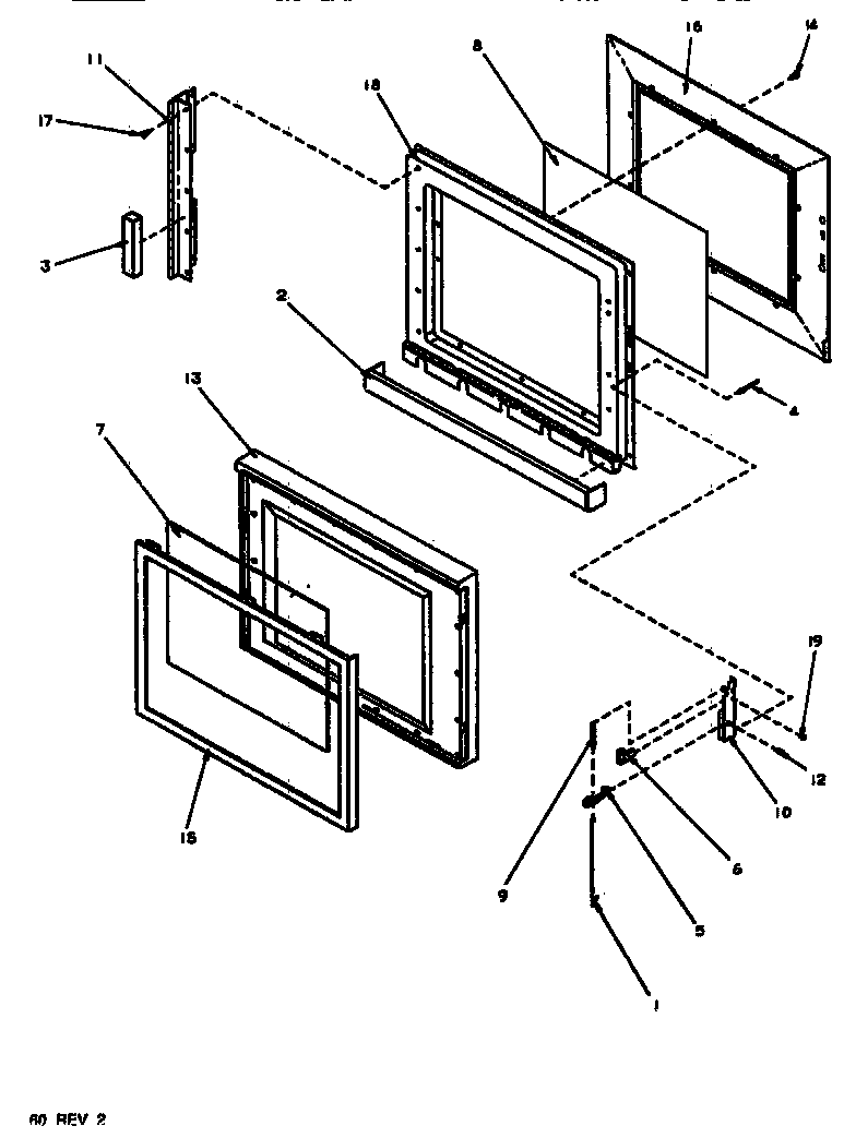 Amana RS520I/P1138803M door assembly diagram