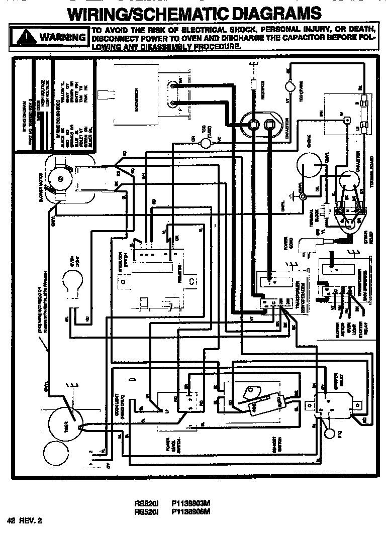 Amana RS520I/P1138803M wiring/schematic diagram (rs520i/p1138803m) (rs520i/p1138806m) diagram