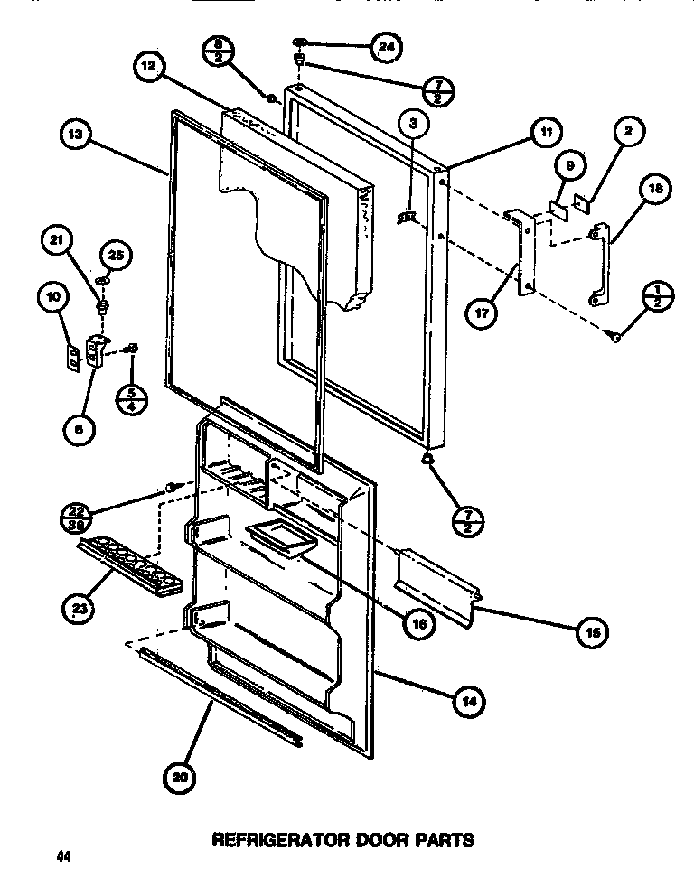 Amana TM516G1-P7655601W refrigerator door diagram