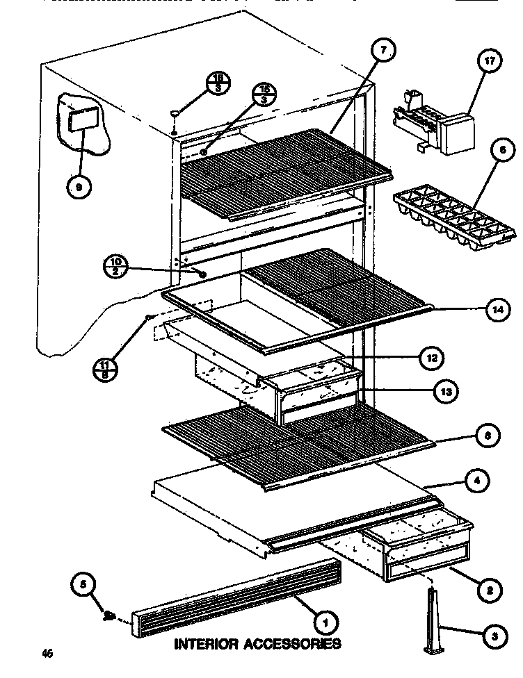 Amana TM516G1-P7655601W interior accessories diagram