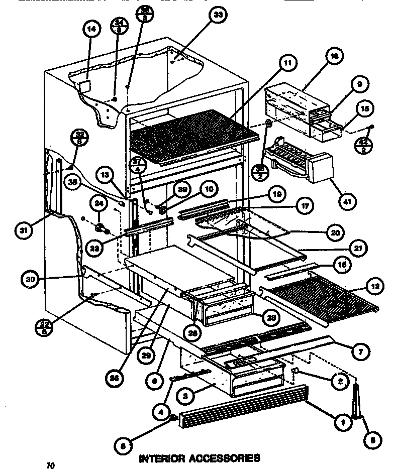 Amana TC522G-P7655604W interior accessories diagram