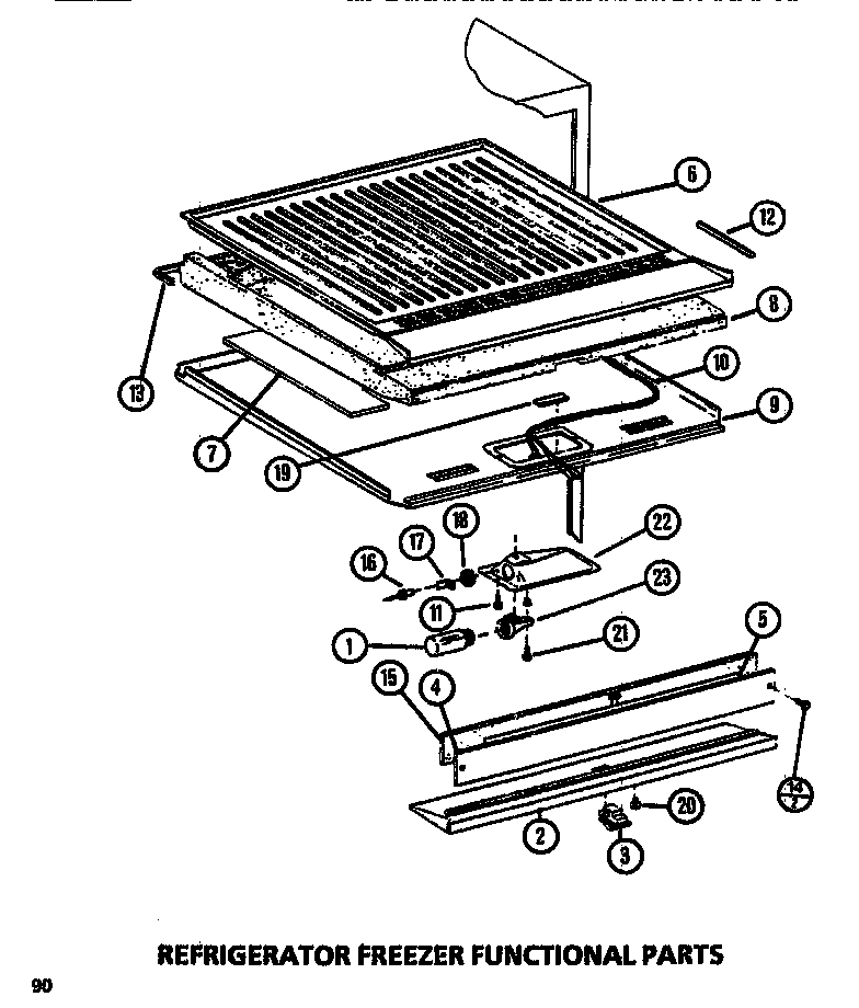 Amana TC522M-P7816008W functional (ref/frz) diagram