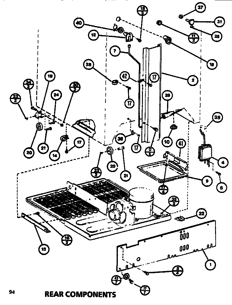 Amana TC522M-P7816008W rear components diagram