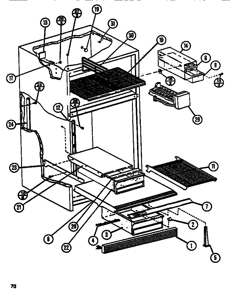 Amana TR518N-P1109803W interior accessories diagram