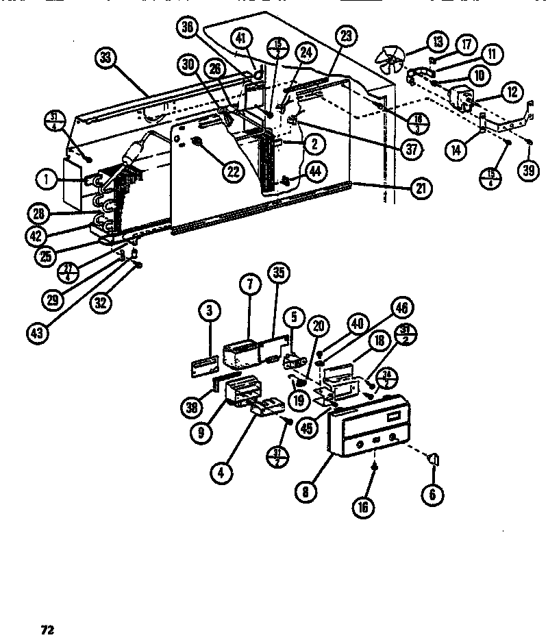 Amana TR518N-P1109803W functional (ref/frz) diagram