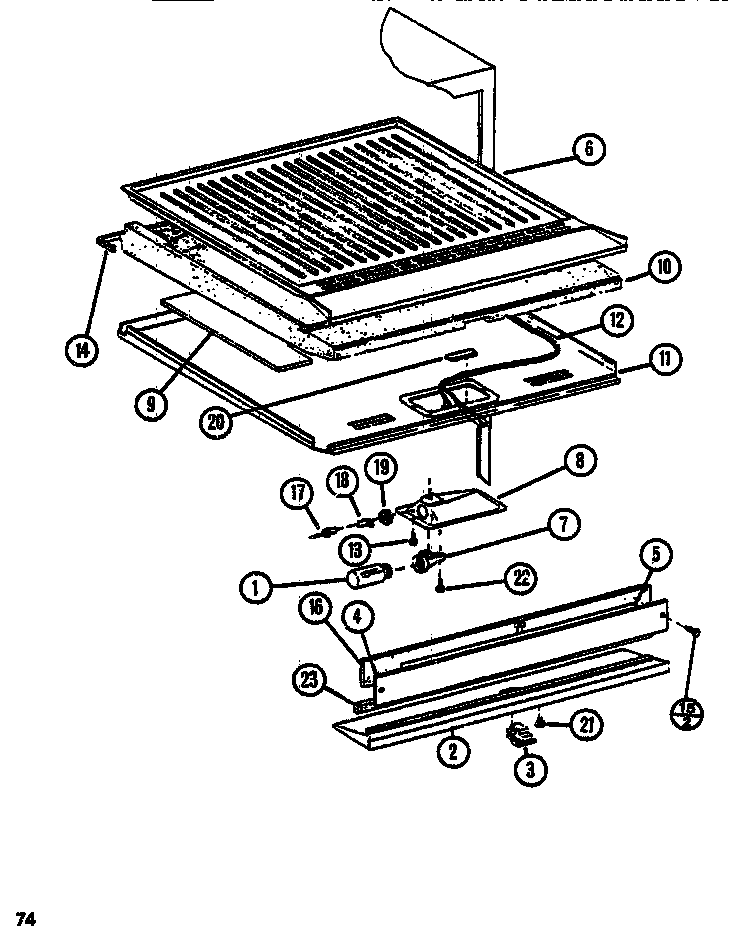 Amana TR518N-P1109803W functional (ref/frz) diagram