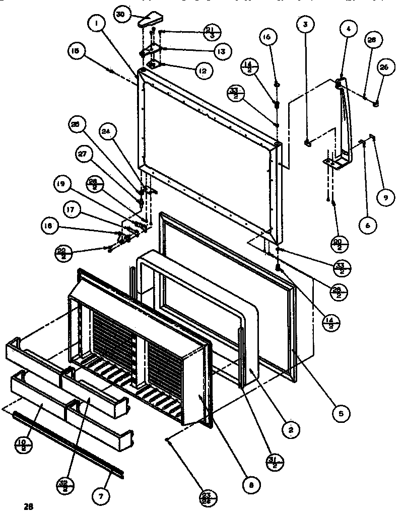 Amana TR518IQ-P1135703W freezer door diagram