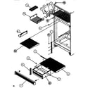 Amana TR518IQ-P1135703W cabinet shelving (tm516q1/p1135705w) diagram