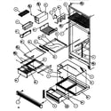 Amana TR518IQ-P1135703W cabinet shelving (tr520q1/p1135702w) diagram