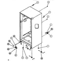 Amana TR518IQ-P1135703W cabinet bottom & back diagram