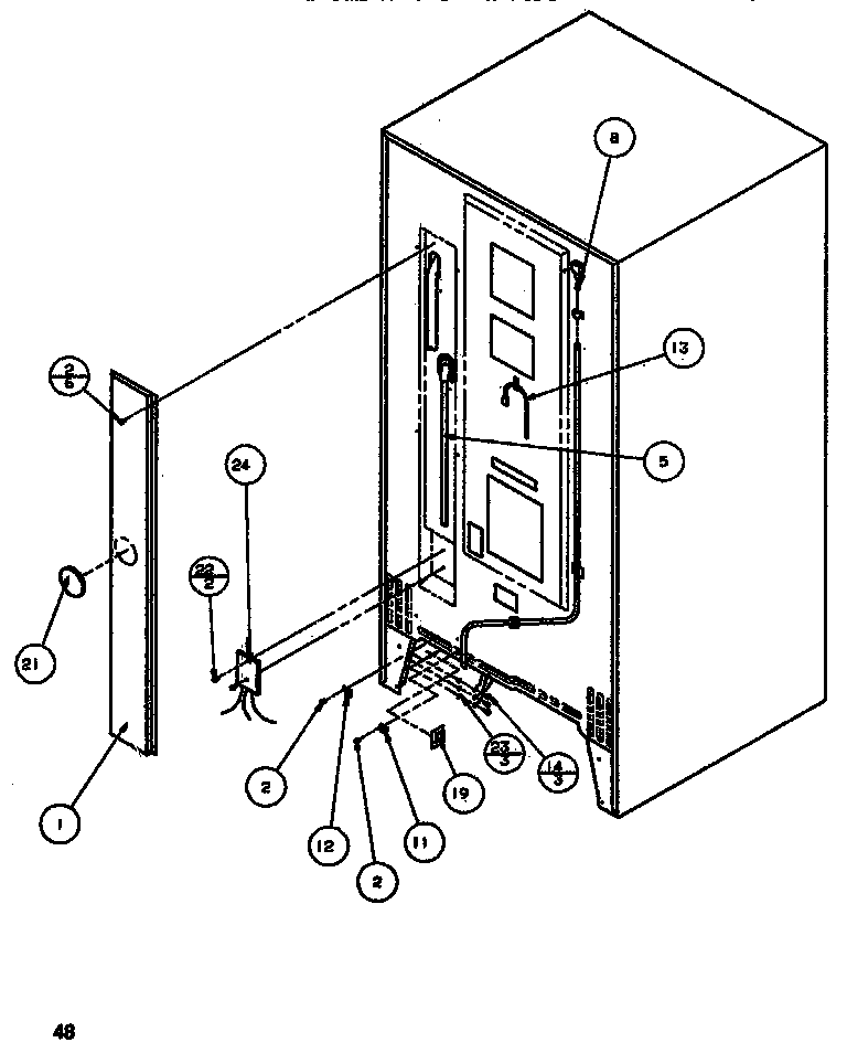 Amana TR518IQ-P1135703W cabinet back diagram