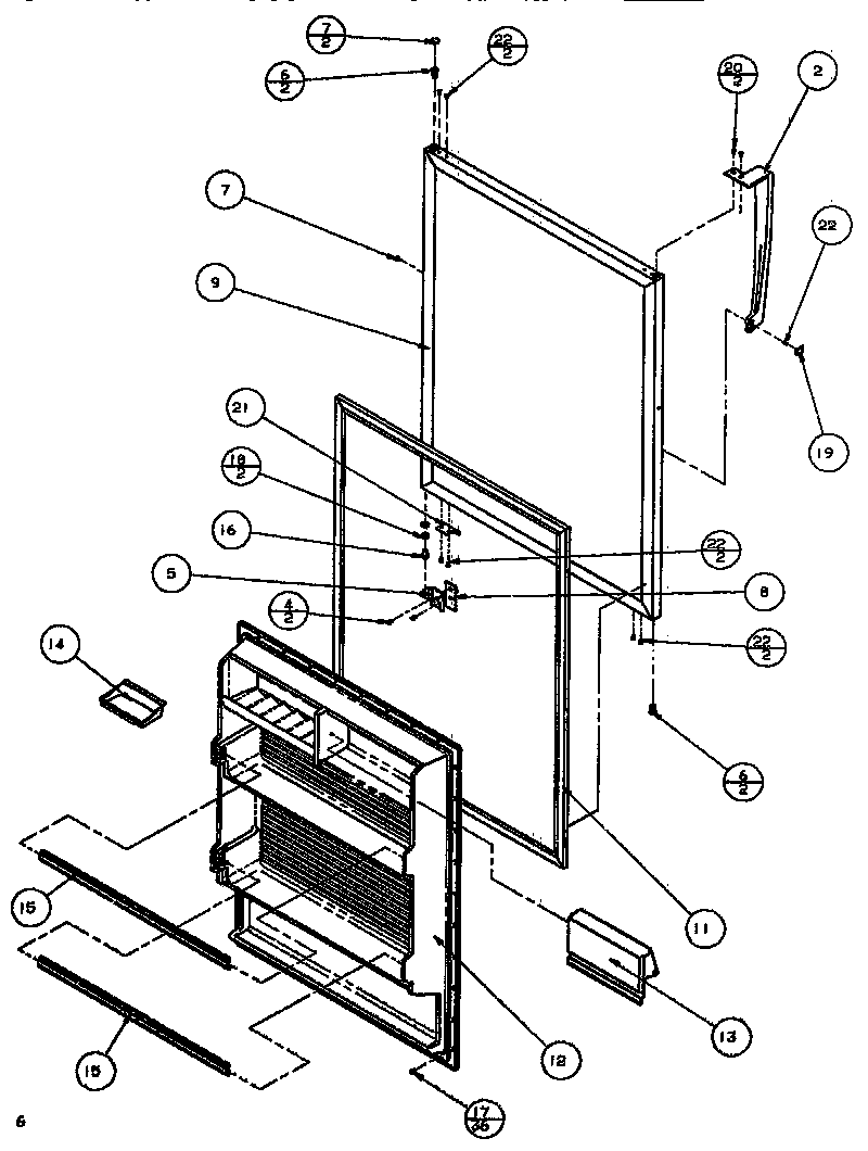 Amana TA179Q1-P1128301W refrigerator door diagram
