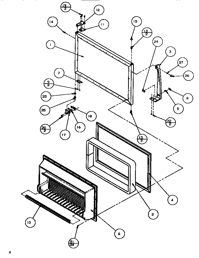Amana TR518IT-P1170501W freezer door diagram