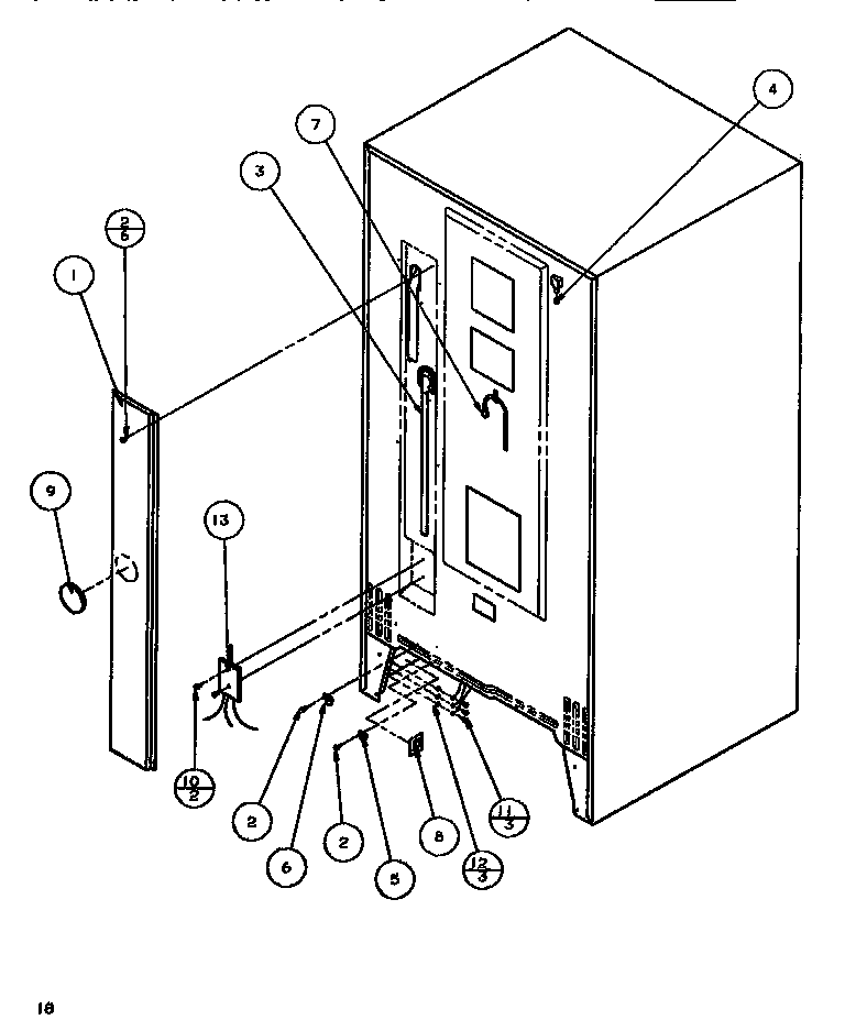 Amana TR518IT-P1170501W cabinet back diagram
