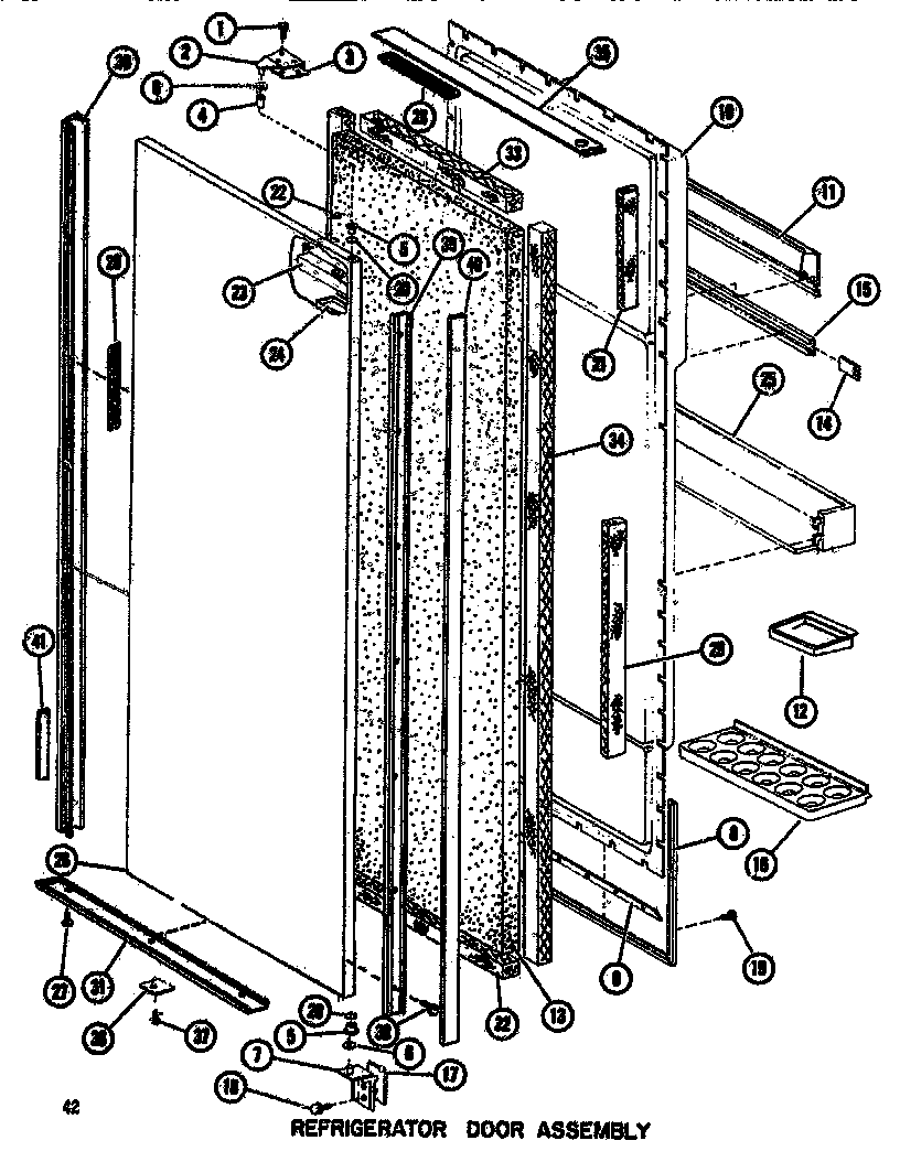 Amana SDI522F1-P7540017W refrigerator door assembly diagram