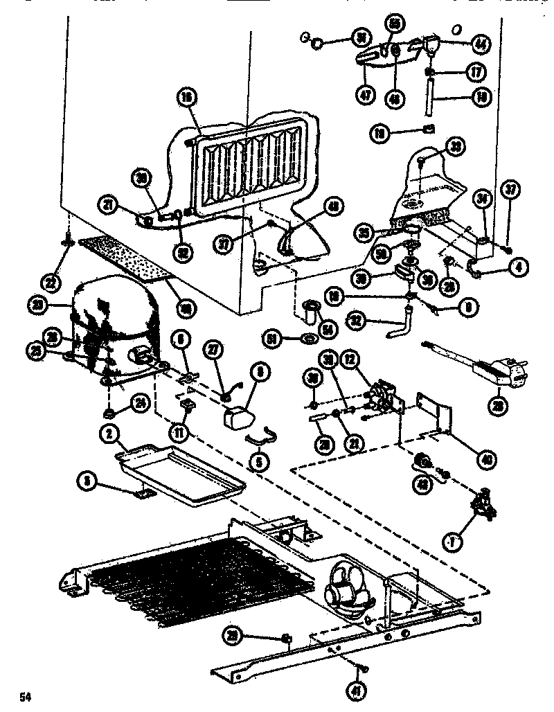 Amana SDI522F1-P7540017W compressor assembly diagram