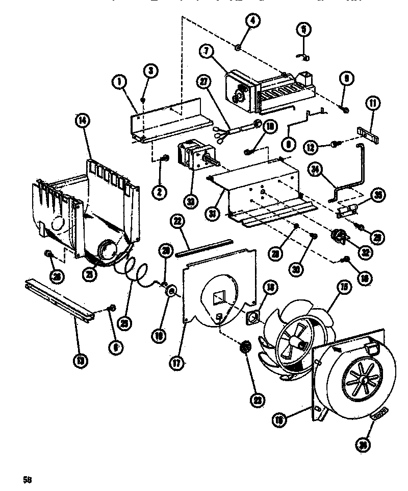 Amana SDI522F1-P7540017W ice maker assembly diagram