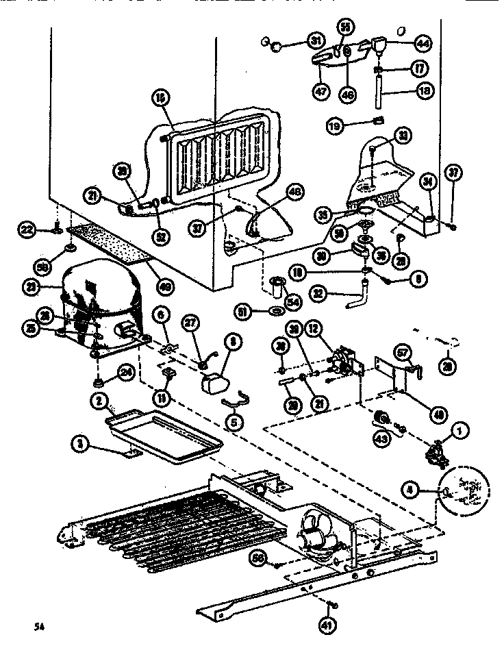 Amana SDI522F1-P7642502W compressor assembly diagram