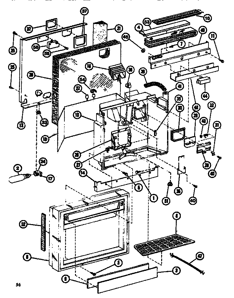 Amana SDI522F1-P7642502W dispenser cavity diagram