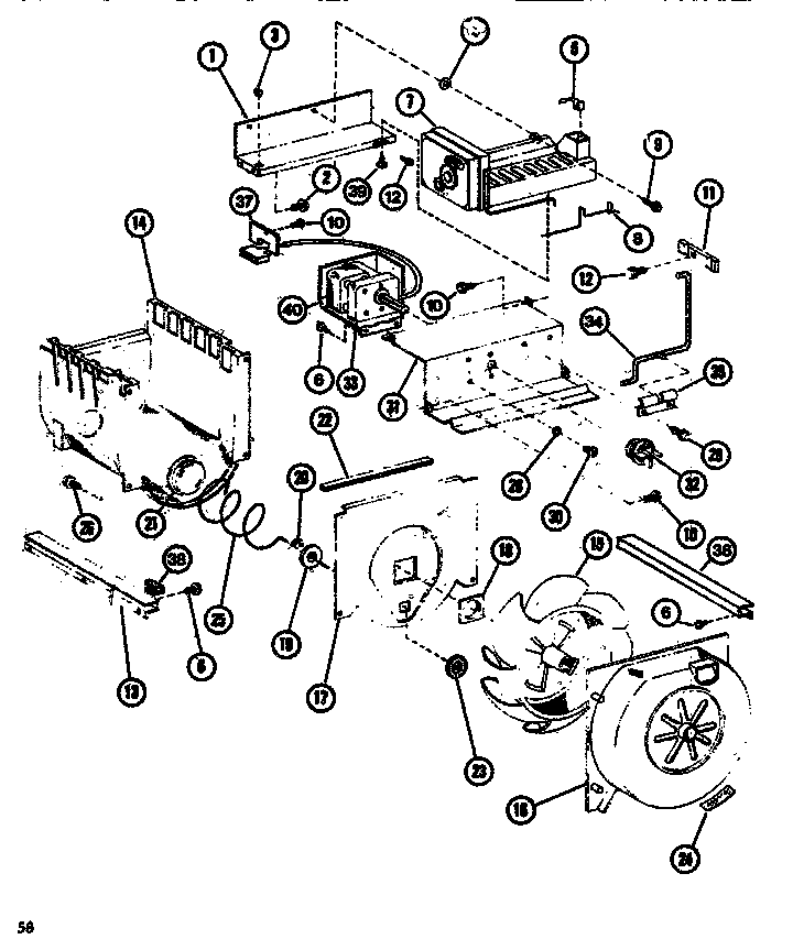 Amana SDI522F1-P7642502W ice maker assembly diagram