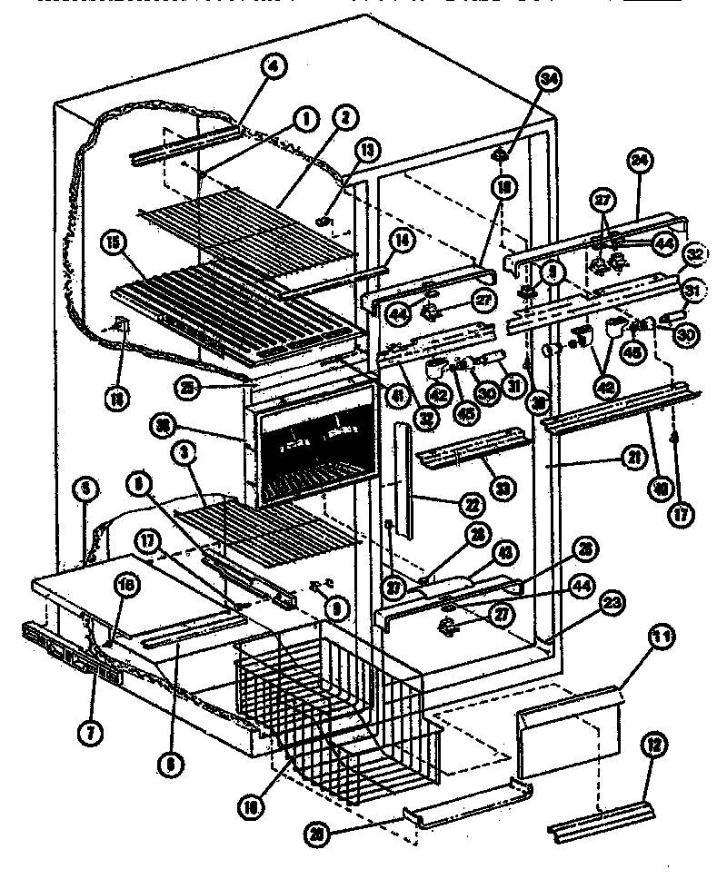 Amana SDI525F1-P7642505W freezer accessory diagram