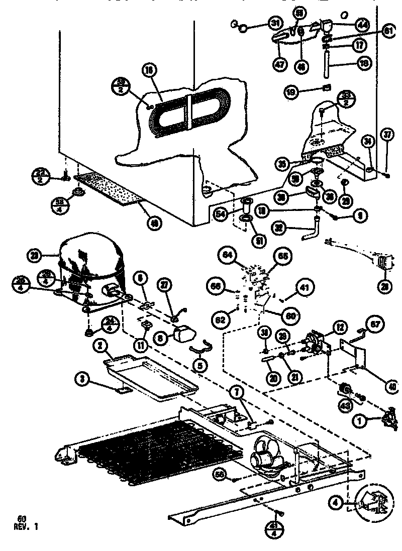 Amana SDI525F1-P7642505W compressor assembly diagram