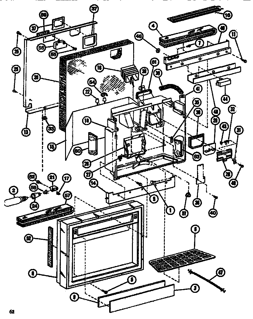 Amana SDI525F1-P7642505W dispenser cavity diagram