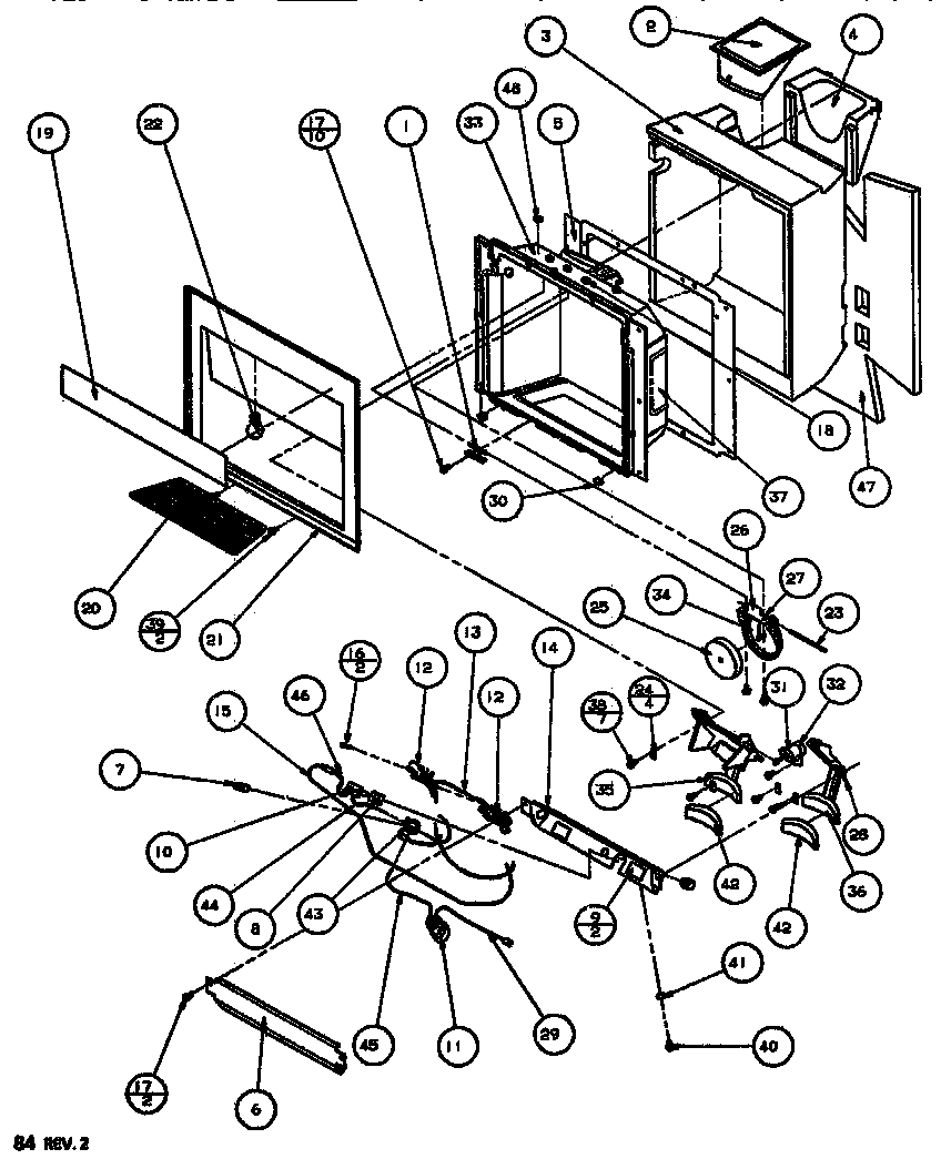 Amana SXDT522J-P7845304W ice & water cavity diagram