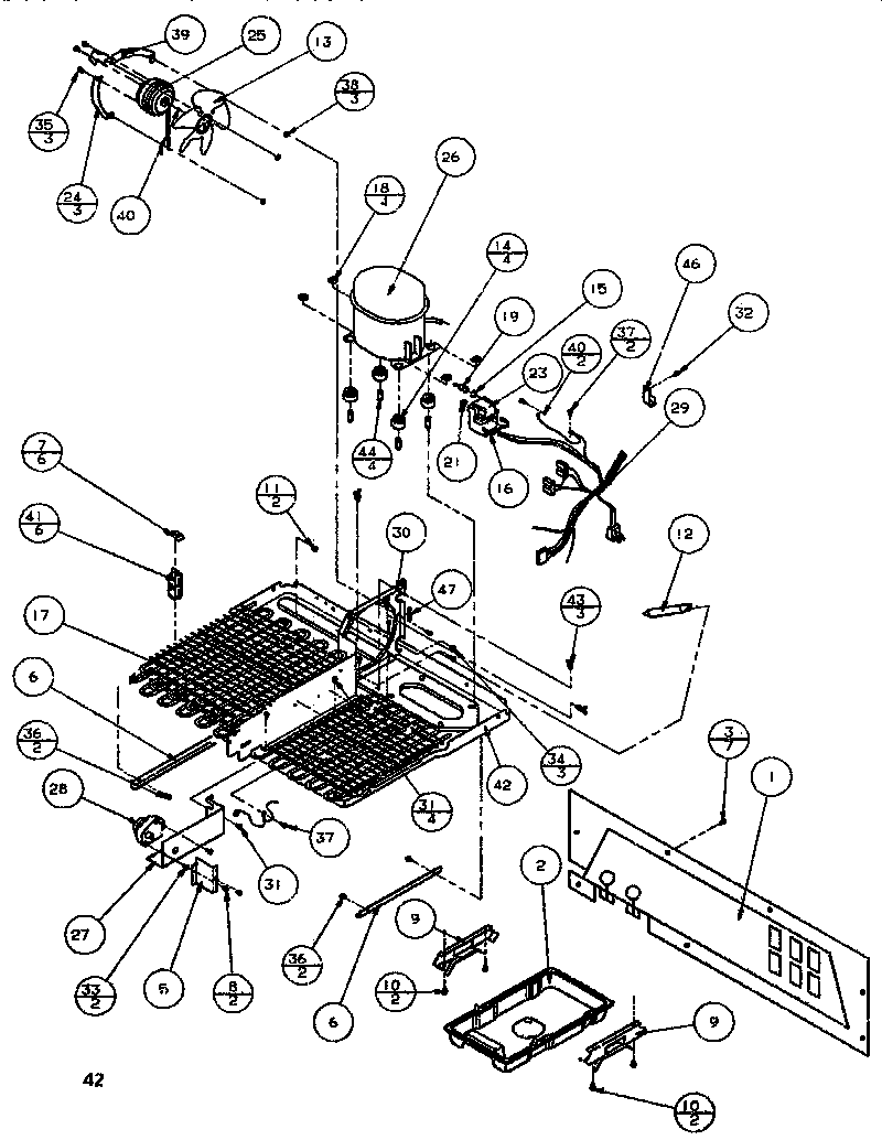 Amana SB520K-P1140701W tecumseh compressor diagram
