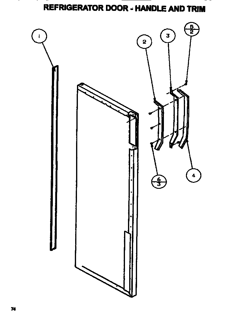 Amana SXDE528MW-P1173401W refrigerator door (cont.) diagram