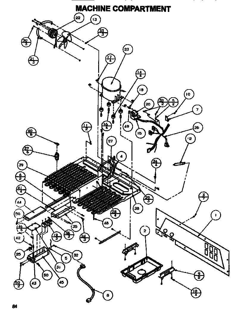 Amana SXDE528MW-P1173401W tecumseh compressor diagram