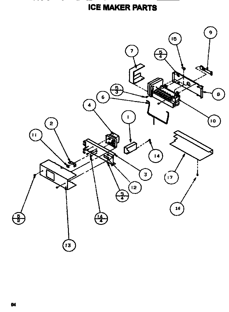 Amana SXDE528MW-P1173401W icemaker diagram