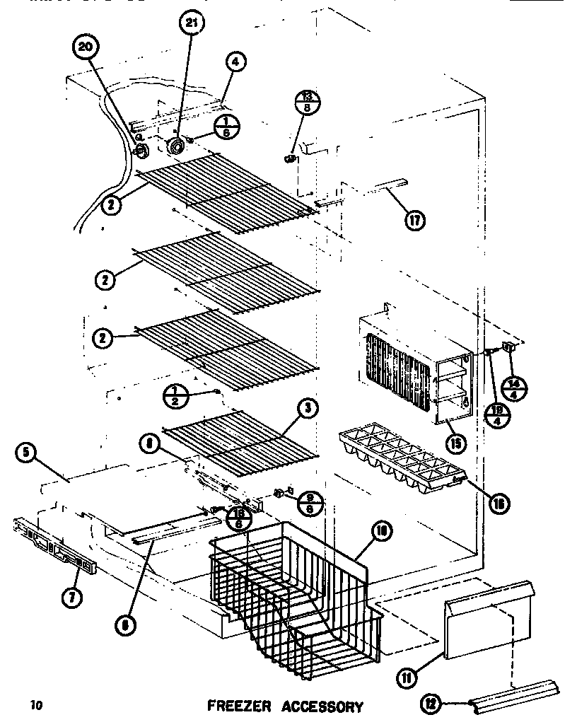 Amana SR25F1-P7700002W freezer accessory diagram