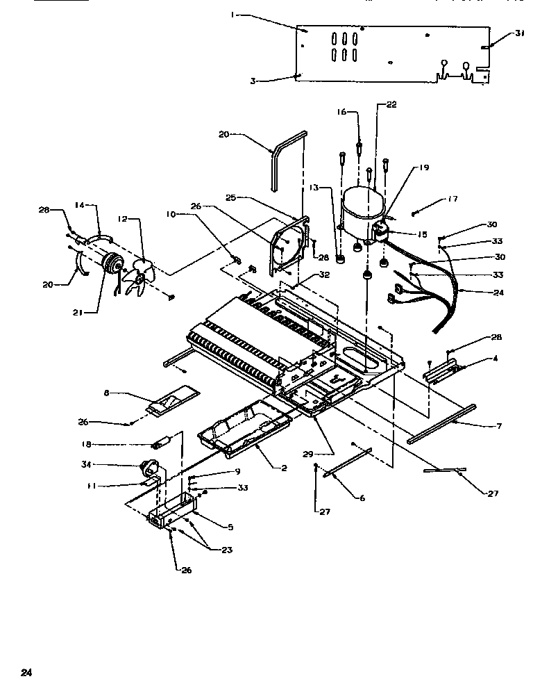 Amana SB520SW-P1185001WW machine compartment diagram