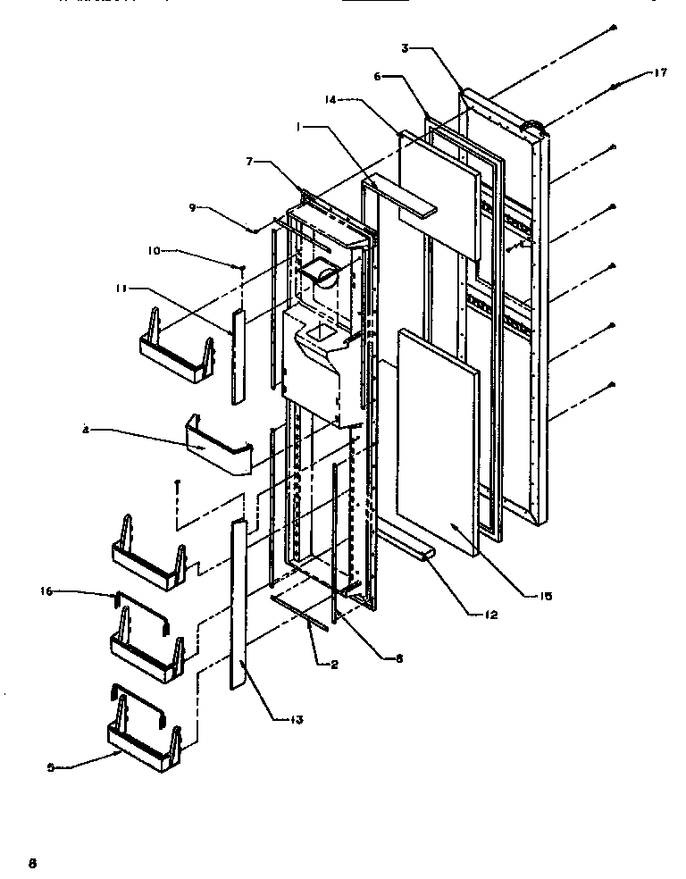 Amana SBDE520SW-P1185201WW freezer door diagram