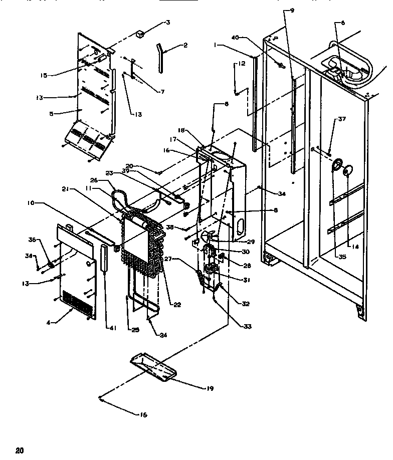 Amana SBDE520SW-P1185201WW evaporator & air handling diagram