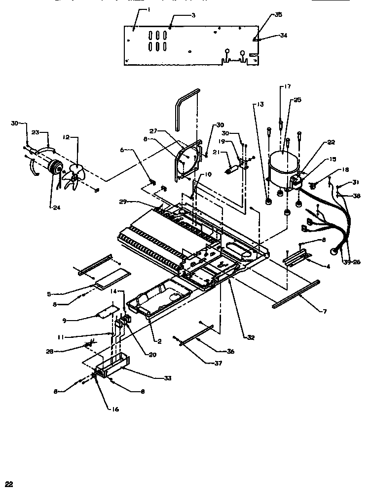 Amana SBDE520SW-P1185201WW machine compartment diagram
