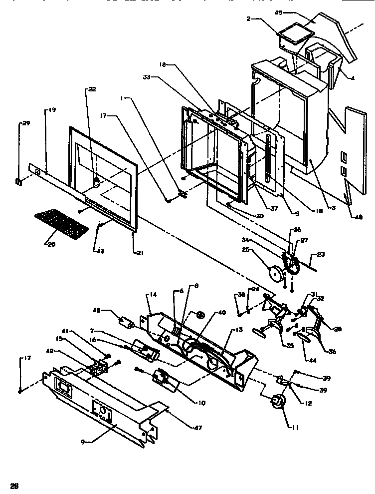 Amana SBDE520SW-P1185201WW ice & water cavity diagram