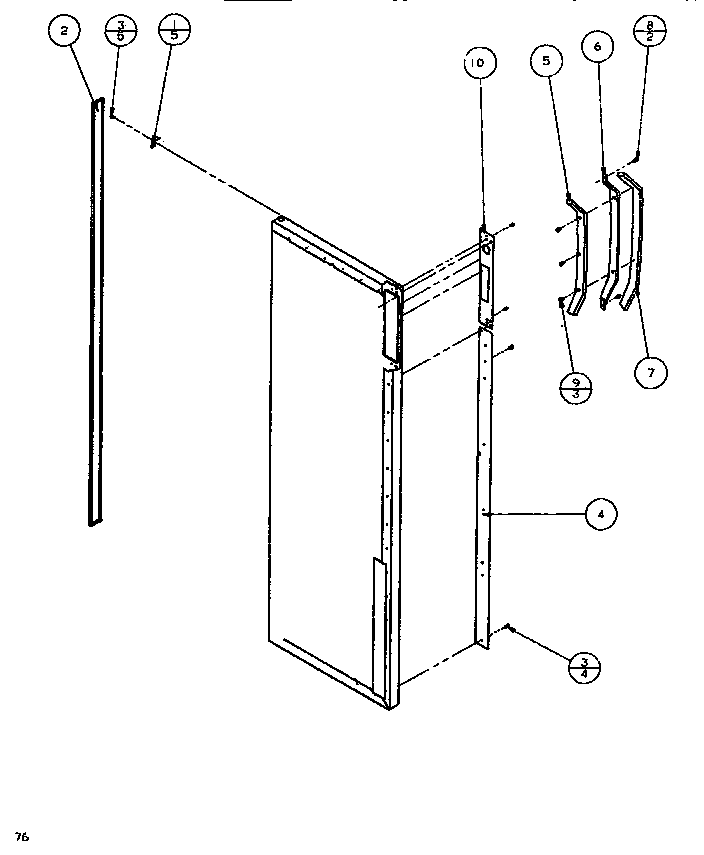 Amana SXDE526M-P1164001W refrigerator door (cont.) diagram