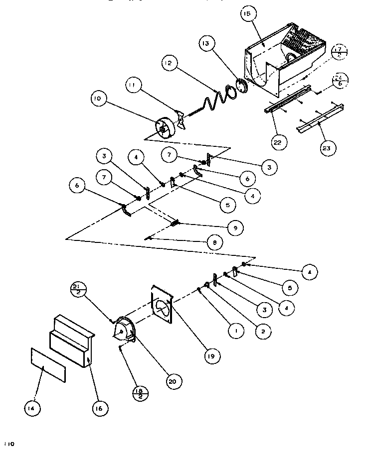 Amana SXDE526M-P1164001W crushed ice bucket diagram