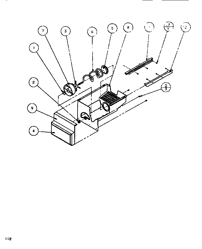 Amana SXDE526M-P1164001W crushed ice bucket (cont.) diagram