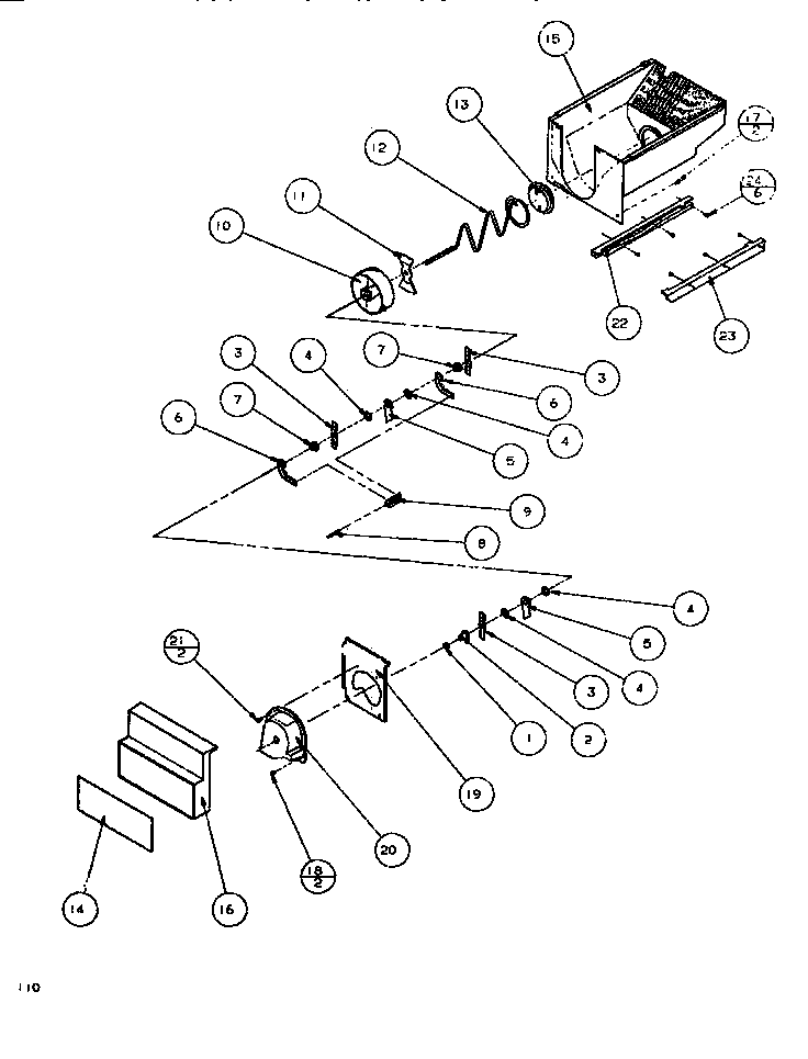 Amana SXDE522K-P1109902W crushed ice bucket diagram