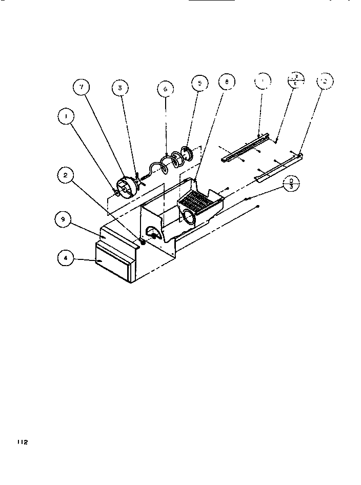 Amana SXDE522K-P1109902W crushed ice bucket (cont.) diagram