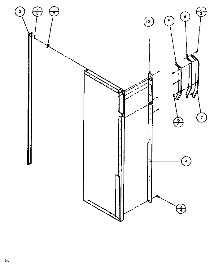 Amana SBDE520K-P1109903W refrigerator door (cont.) diagram