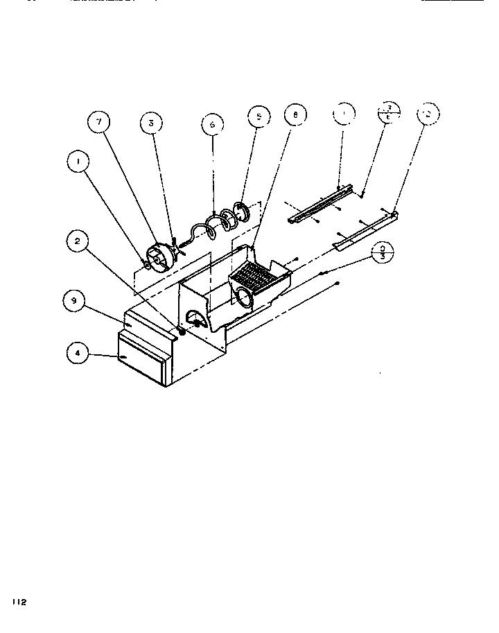 Amana SBDE520K-P1109903W crushed ice bucket (cont.) diagram
