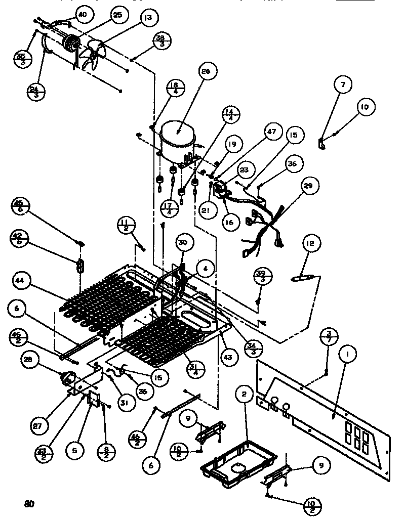Amana SBDT520M-P1164101W machine compartment diagram