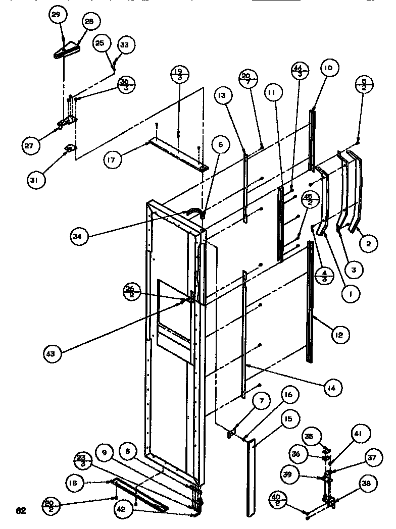 Amana SXDT522K-P1140601W freezer door diagram