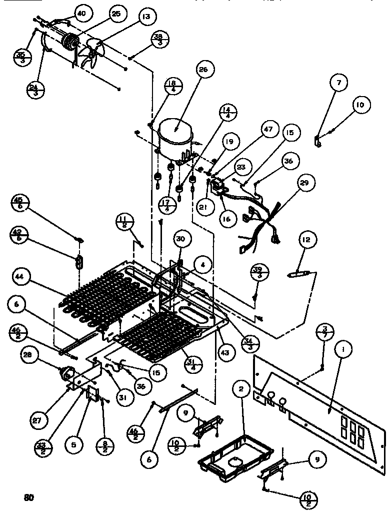 Amana SXDT522K-P1140601W machine compartment diagram