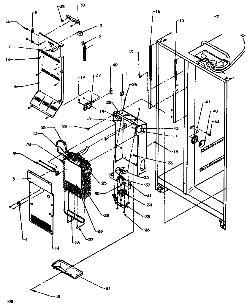 Amana SSD522NBL-P1181001WL evaporator & air handling diagram
